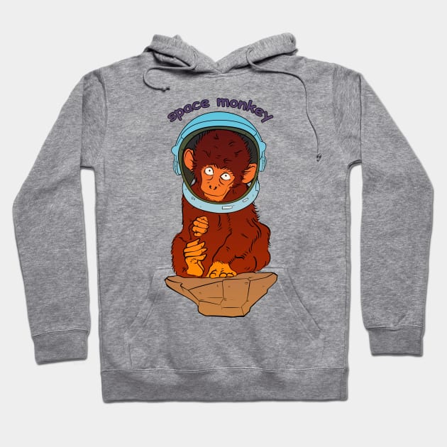 Space monkey Hoodie by vanpaul54